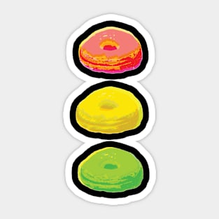 Trashy Pop Art Donuts Sticker